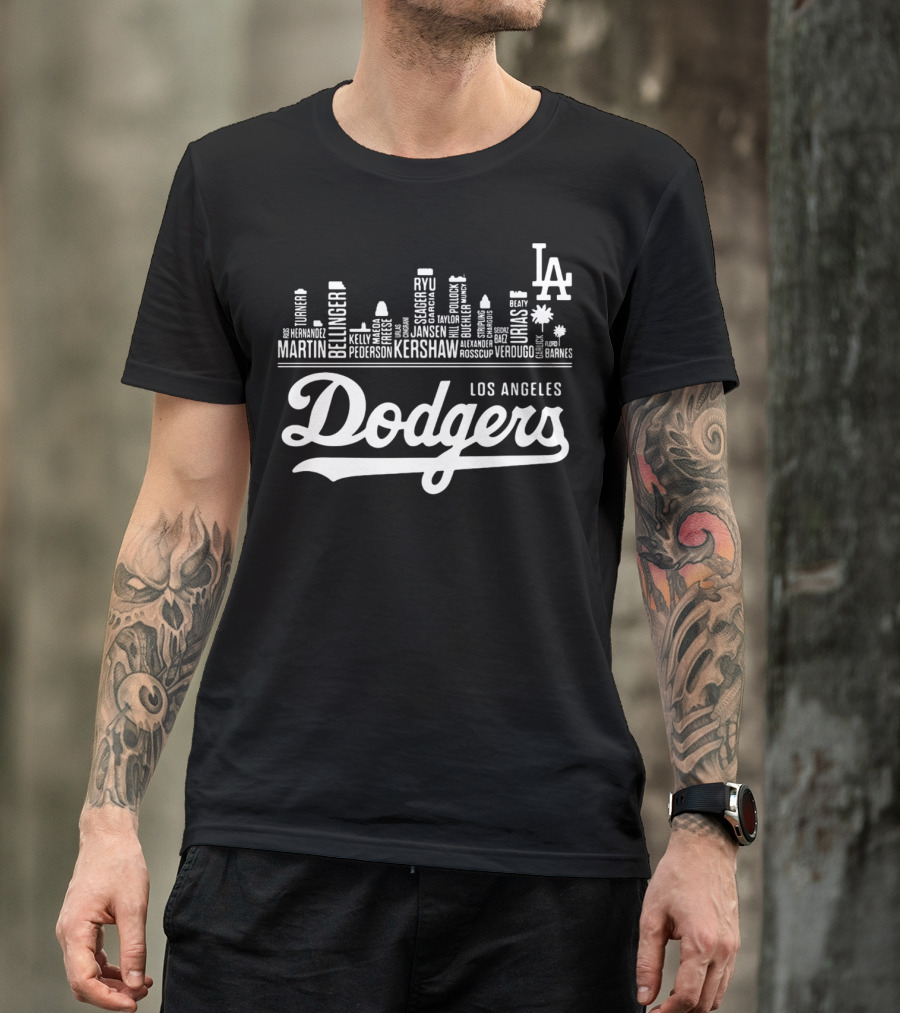 Los Angeles Dodgers Kershaw Bellinger Ramirez Pederson Seager Jansen Ryu Hernandez Urias Stripling Verdugo Taylor Martinez T-Shirt