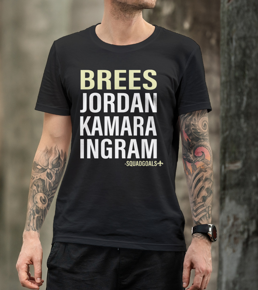 Brees Jordan Kamara Ingram Squad Goals Fleur-de-Lis T-Shirt