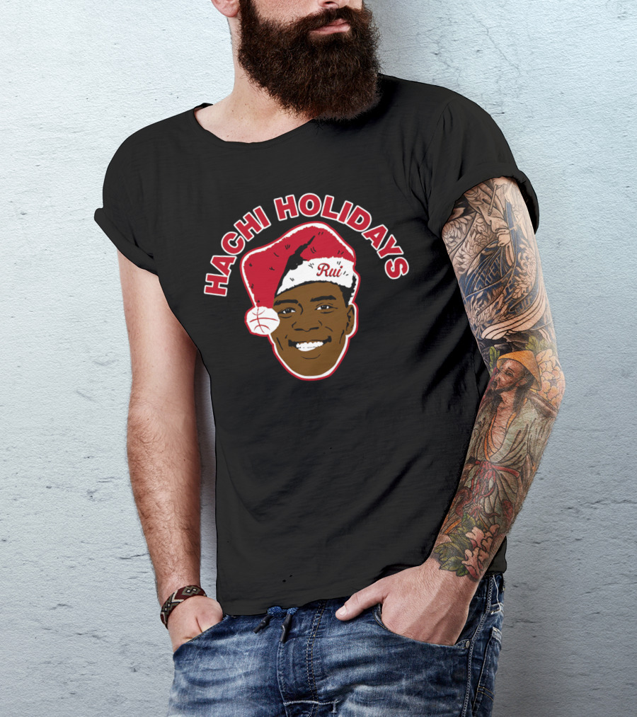 Hachi Holidays Rui Santa Hat Basketball Black T-Shirt