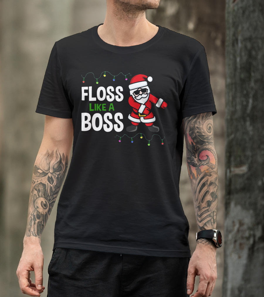 Floss Like A Boss Christmas Dance Santa T-Shirt