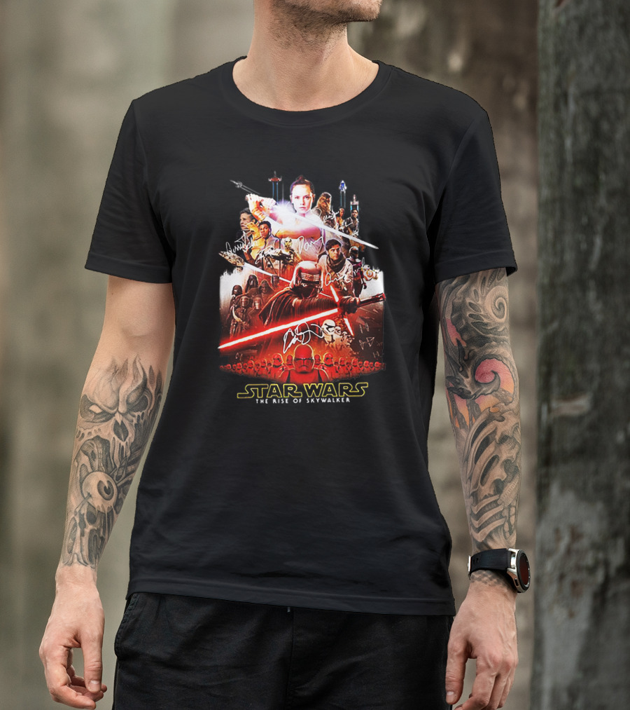 Star Wars The Rise Of Skywalker Characters Signatures T-Shirt