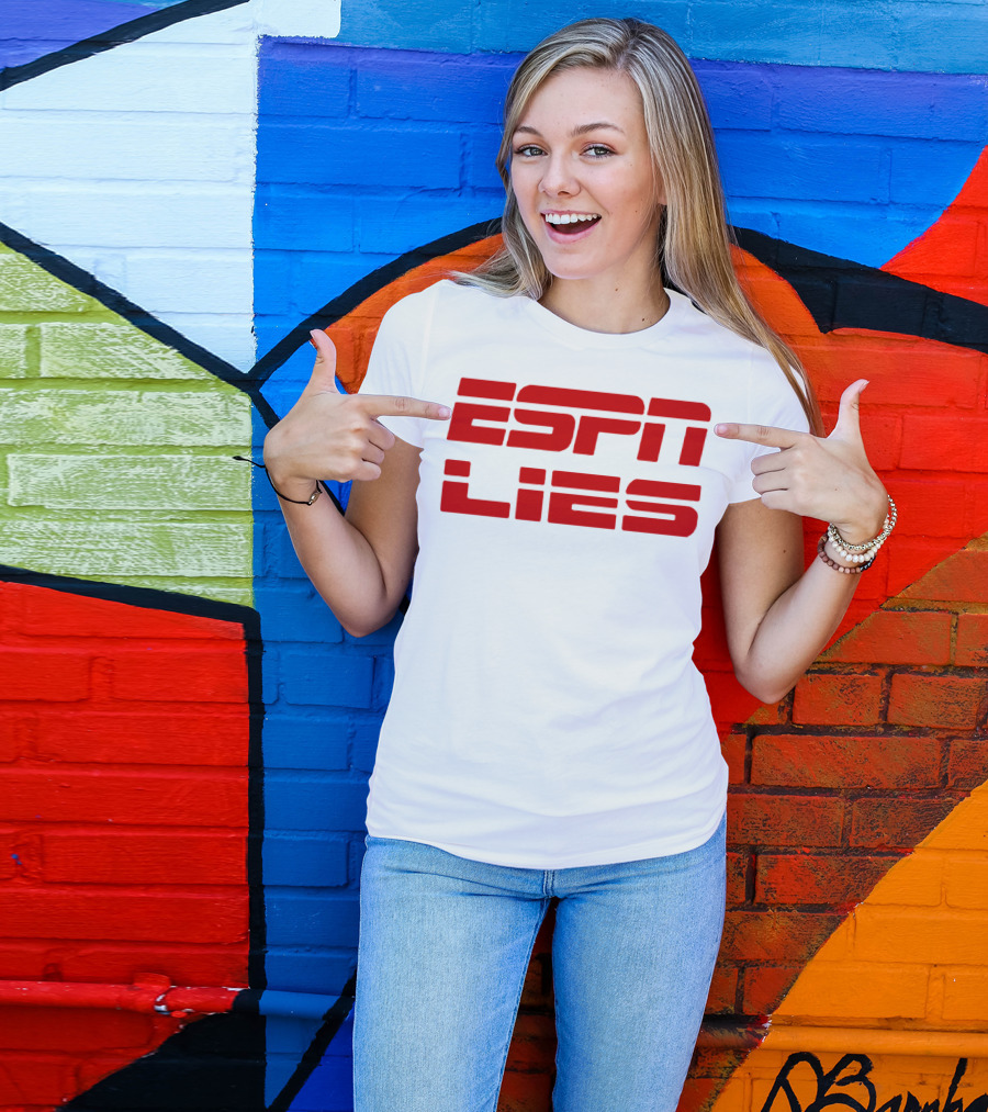 ESPN Lies Red T-Shirt