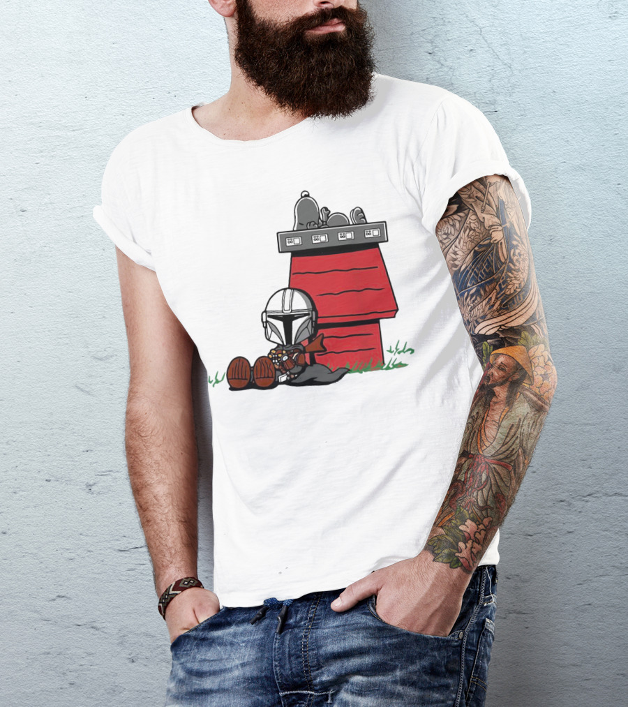 The Mandalorian And Snoopy House Crossover T-Shirt