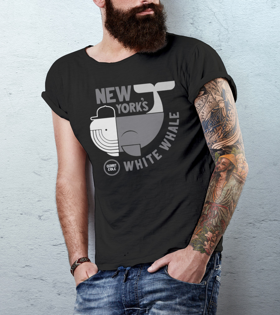 New York's Gerrit Cole White Whale Baseball T-Shirt