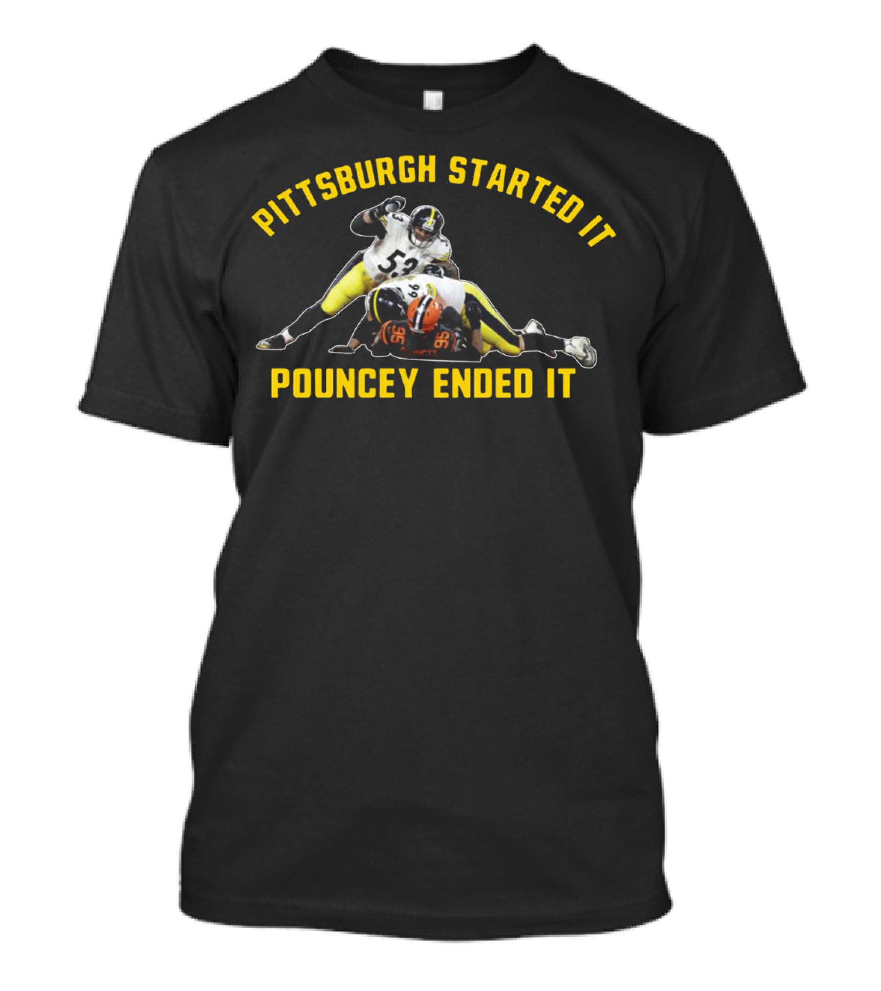 Pittsburgh Started It Pouncey Ended It Football Rivalry Iconic Clash T-Shirt