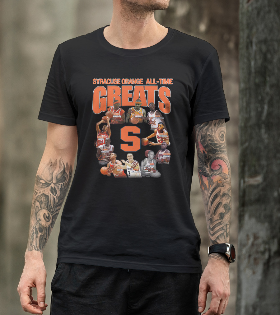 Syracuse Orange All-Time Greats Basketball Legends Featuring Carmelo Anthony And Pearl Washington T-Shirt