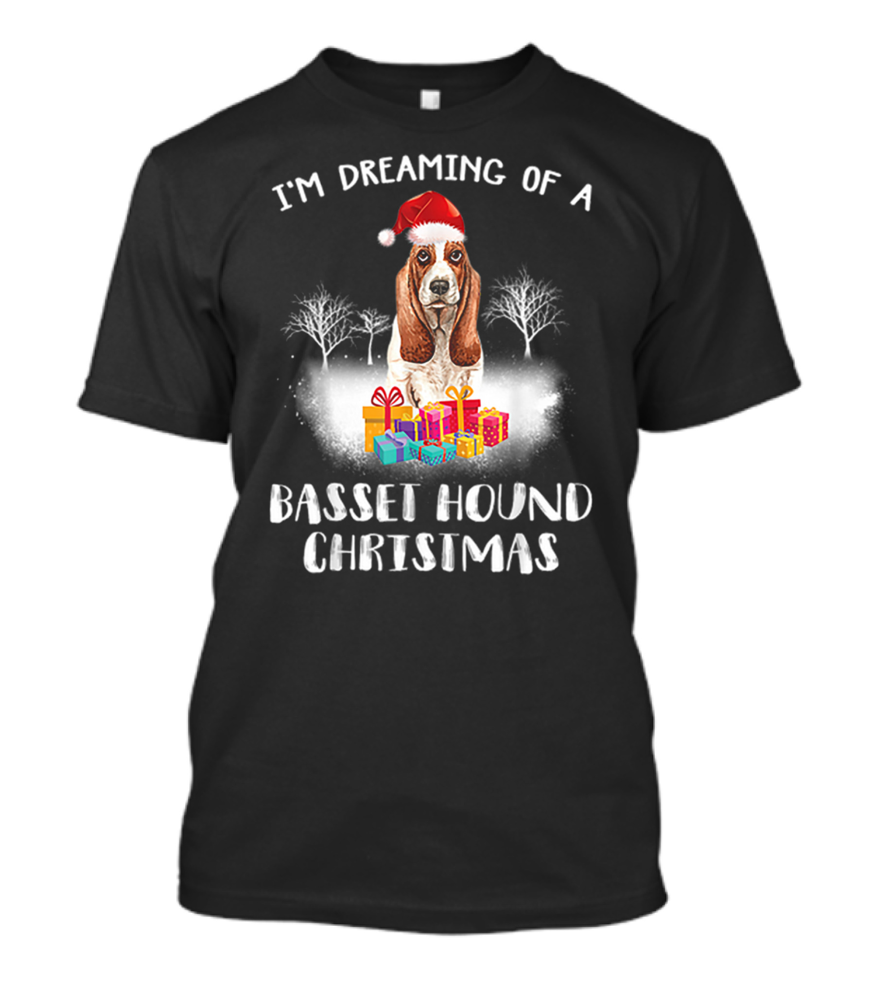 I'm Dreaming Of A Basset Hound Christmas T-Shirt