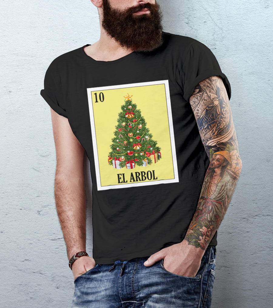 El Arbol Christmas Navidad Lotería Card 10 T-Shirt