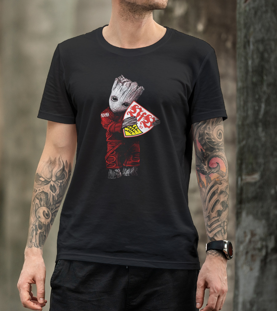 Baby Groot Hugging VfB Stuttgart T-Shirt
