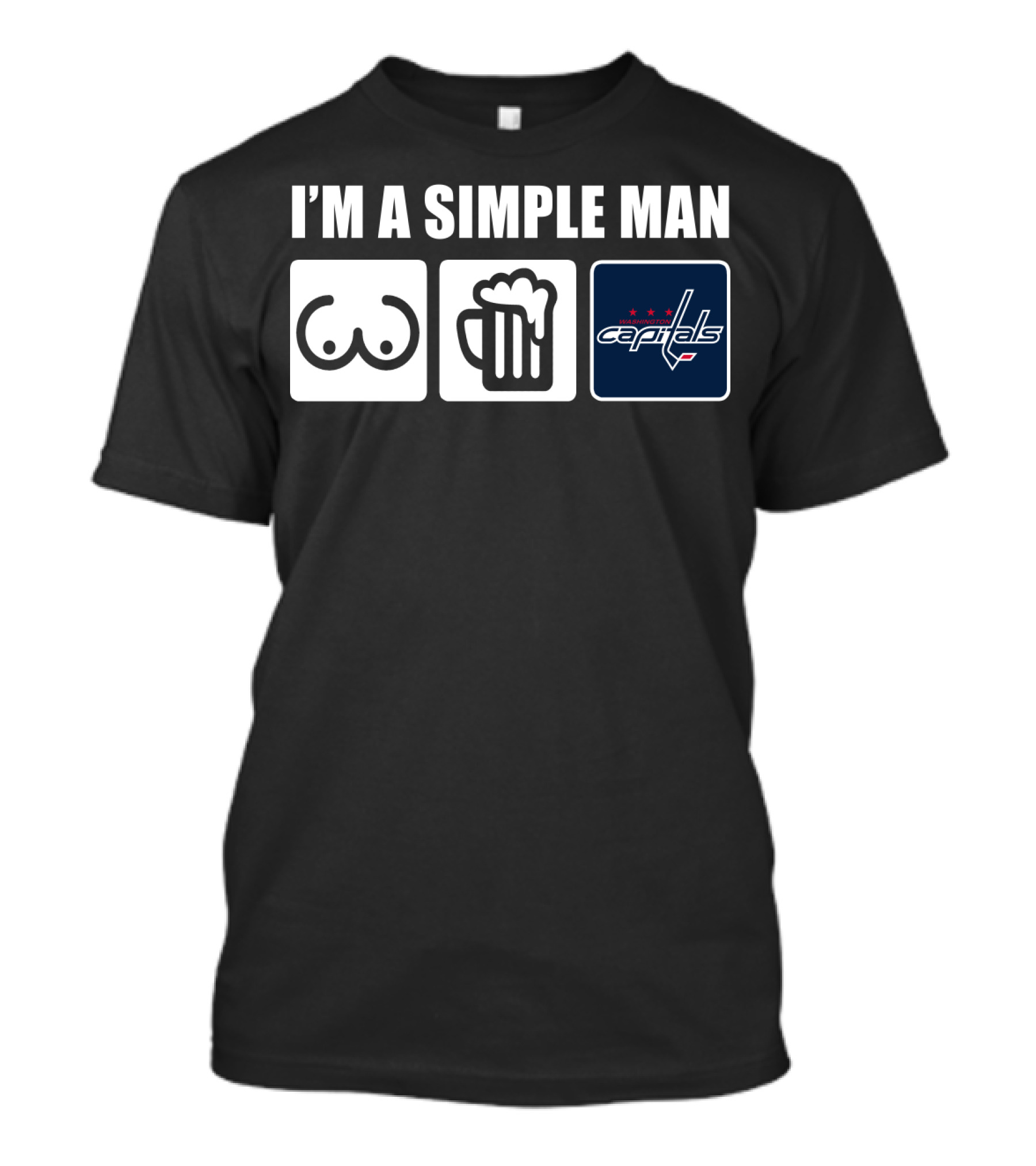 I'M A SIMPLE MAN BEER CAPITALS LOGO ICONS T-Shirt
