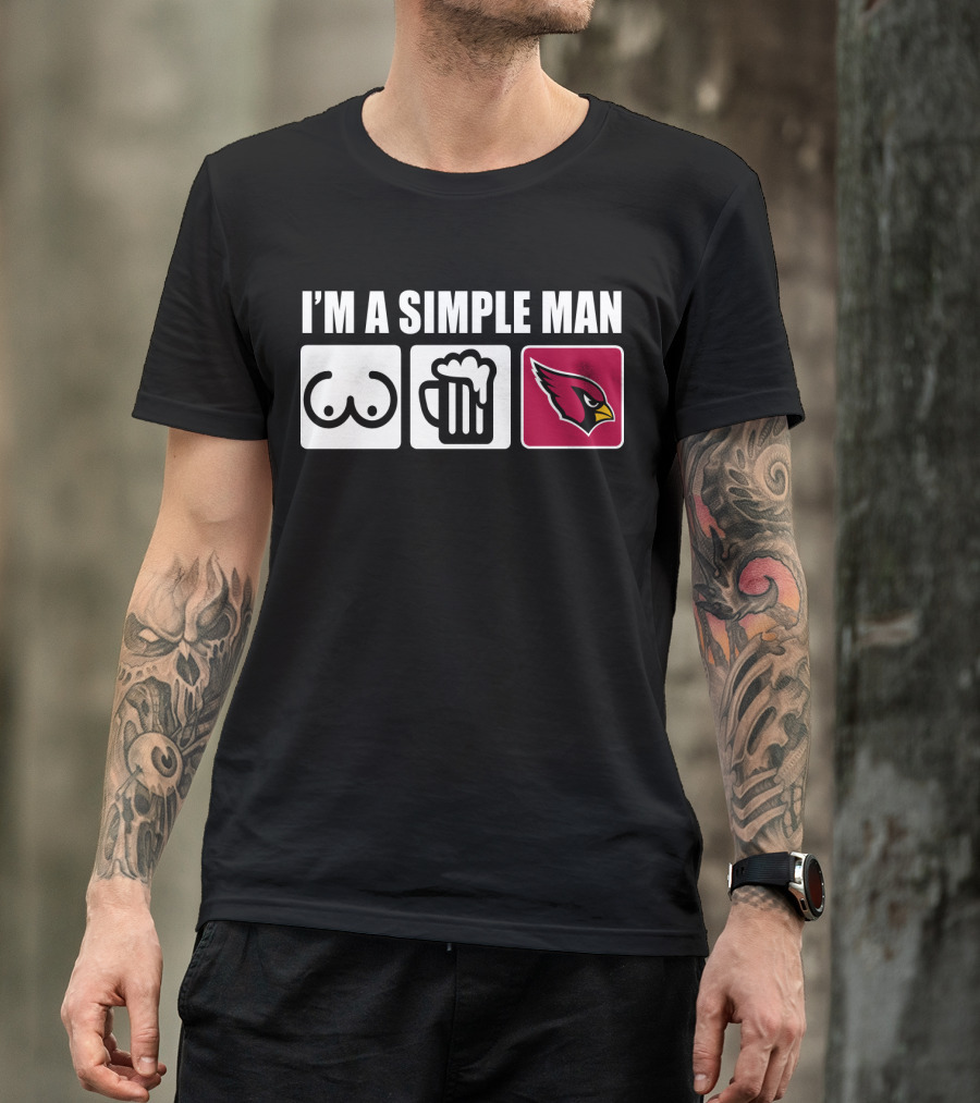 I'M A SIMPLE MAN CARDINALS ICONIC SYMBOLS T-Shirt
