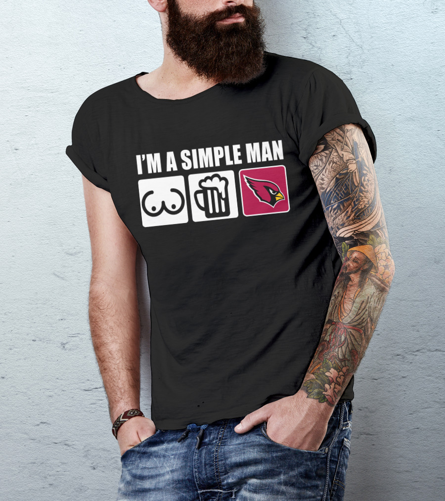 I'M A SIMPLE MAN CARDINALS ICONIC SYMBOLS T-Shirt