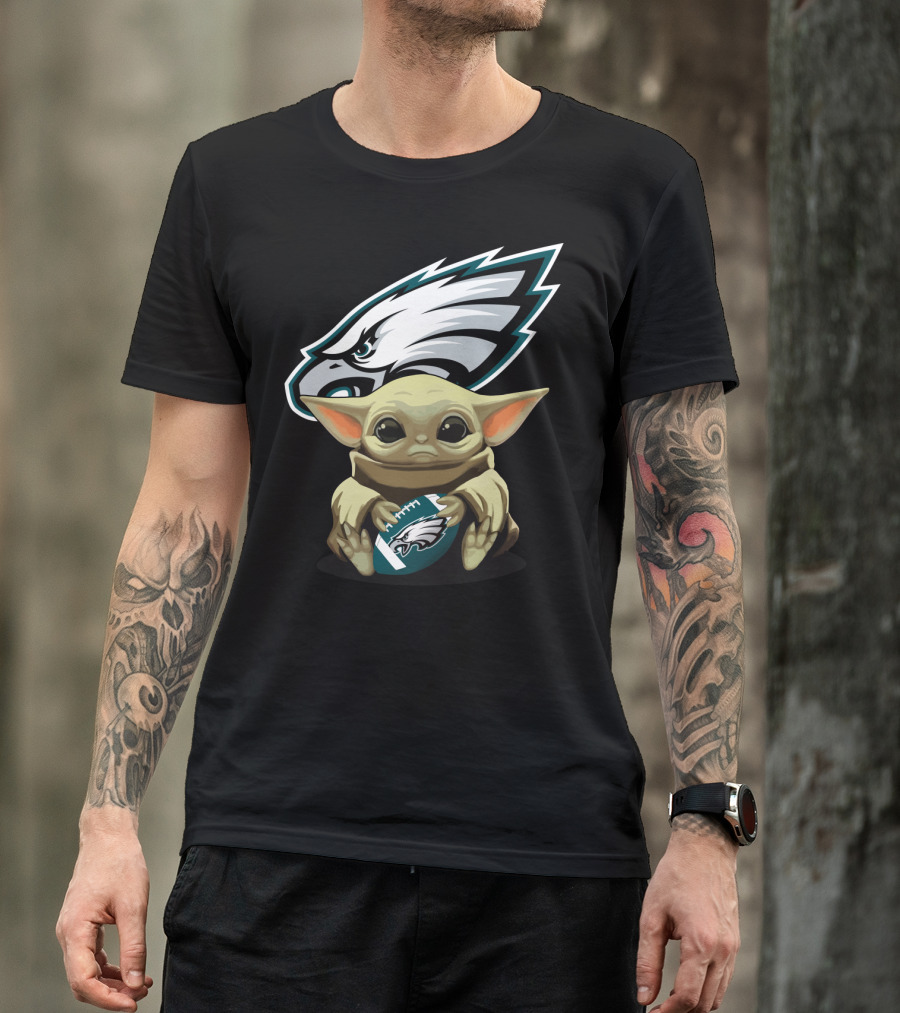 Yoda Baby Philadelphia Eagles Football Fan T-Shirt