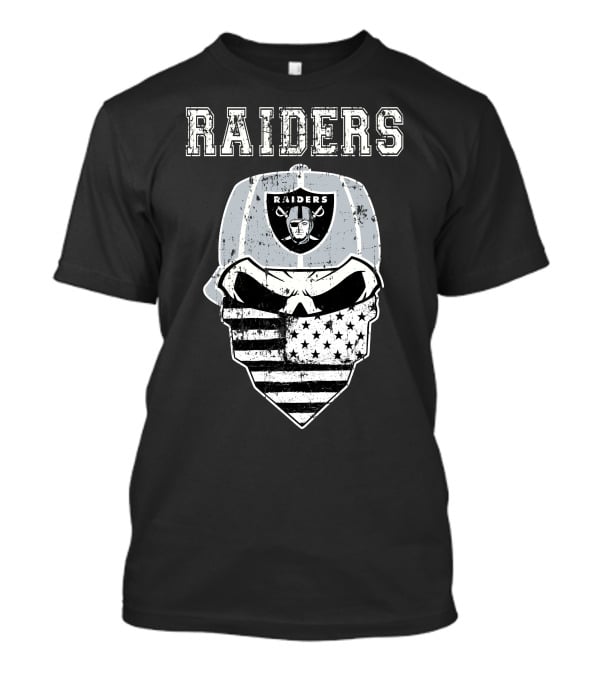 Raiders Skull Bandana American Flag Hat T-Shirt