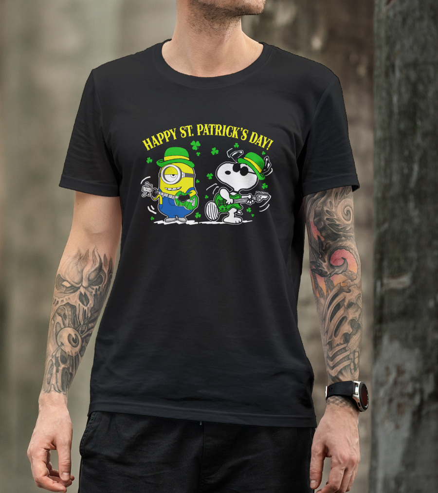 Happy St. Patrick's Day Snoopy Minion Party T-Shirt
