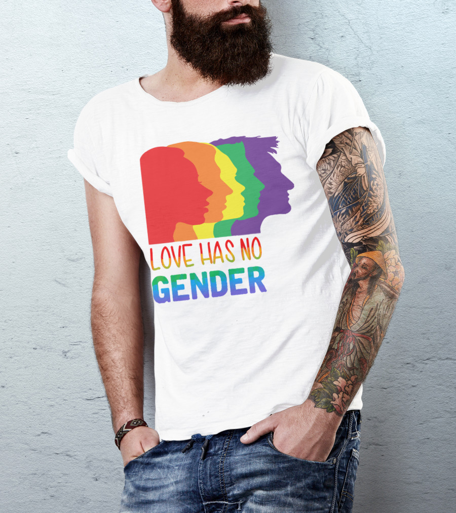 LOVE HAS NO GENDER Unconditional Love Multicolor T-Shirt