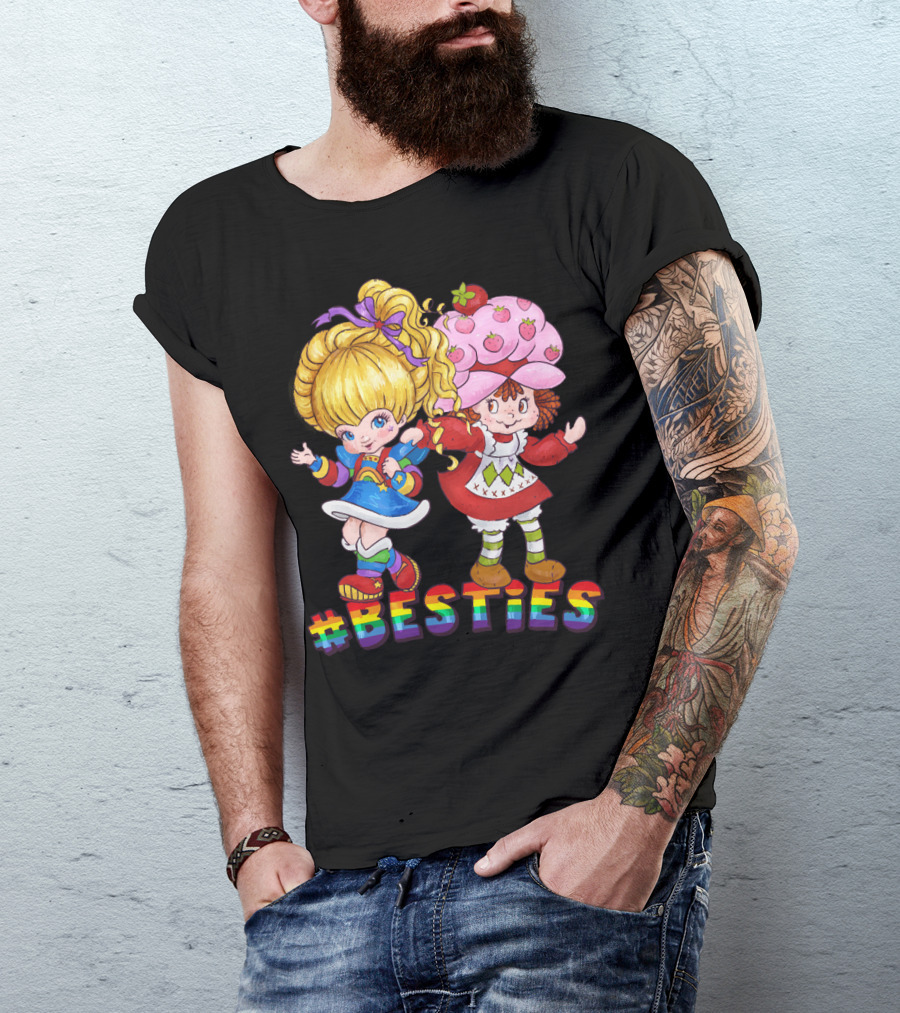 BESTIES Rainbow Brite Strawberry Shortcake T-Shirt
