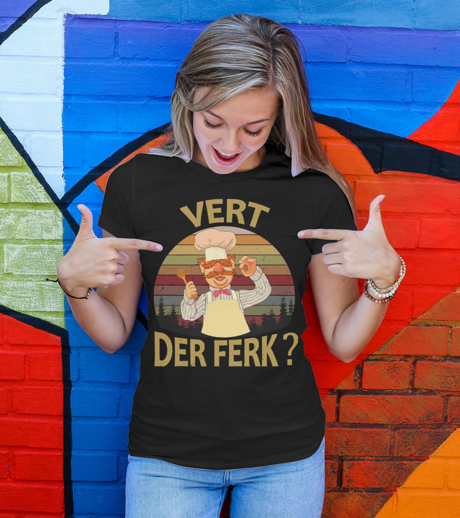 Vert Der Ferk Swedish Chef Retro Spoon Cooking Forest T-Shirt