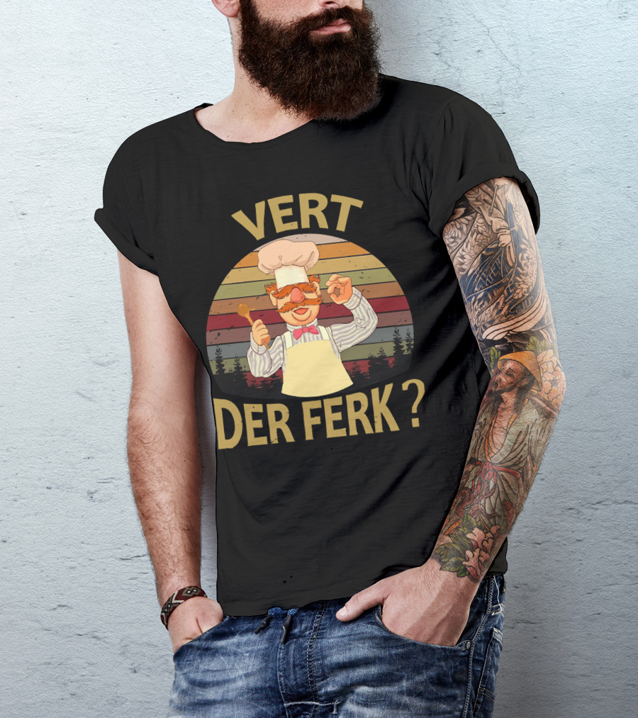 Vert Der Ferk Swedish Chef Retro Spoon Cooking Forest T-Shirt