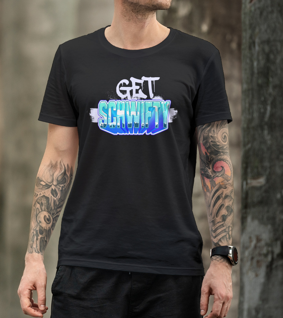 Get Schwifty Ice Block Urban Style Frozen Graffiti Look T-Shirt