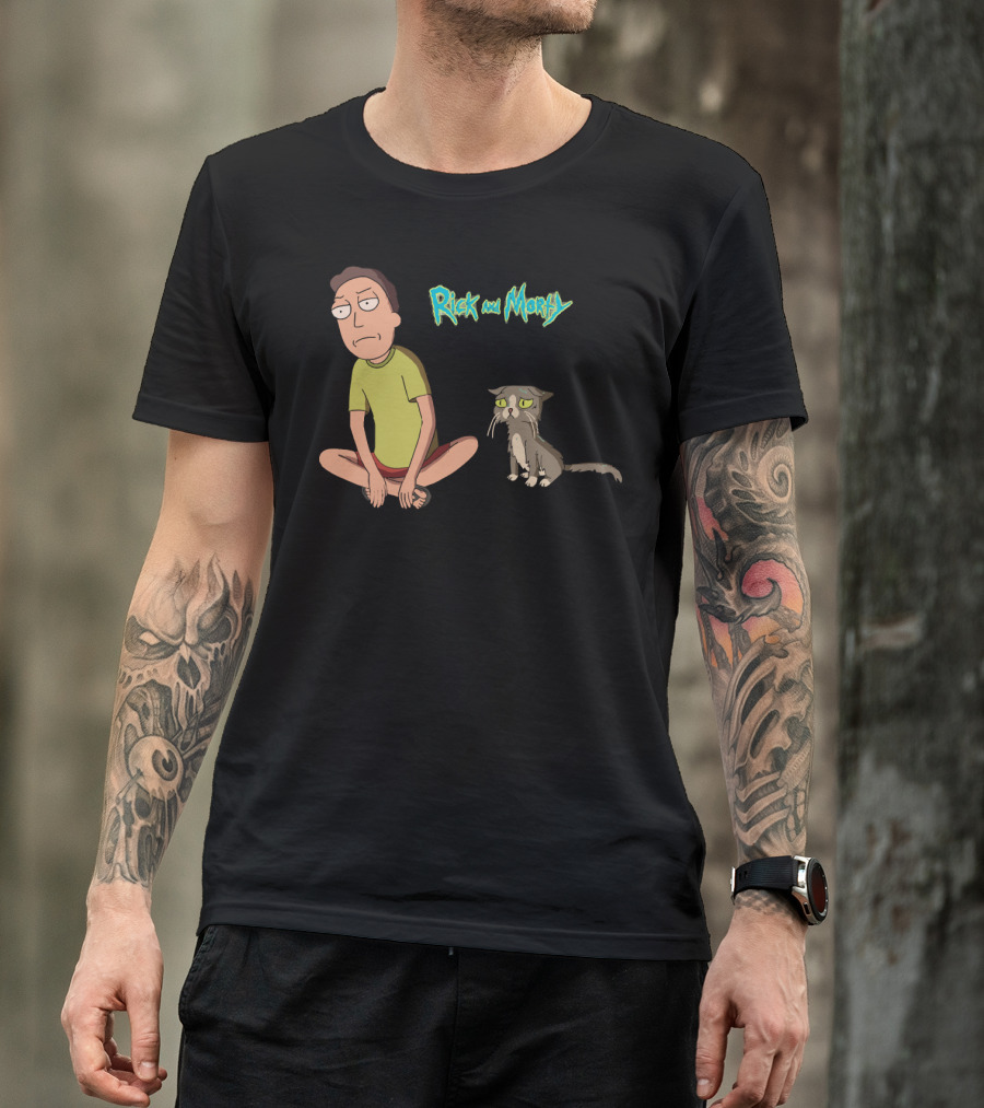 Rick And Morty Jerry And The Talking Cat T-Shirt
