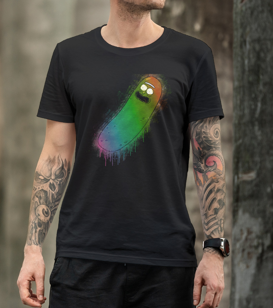 Pickle Rick Rainbow Drip Street T-Shirt