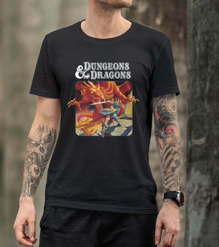 Dungeons And Dragons Red Dragon Adventure Battle T-Shirt
