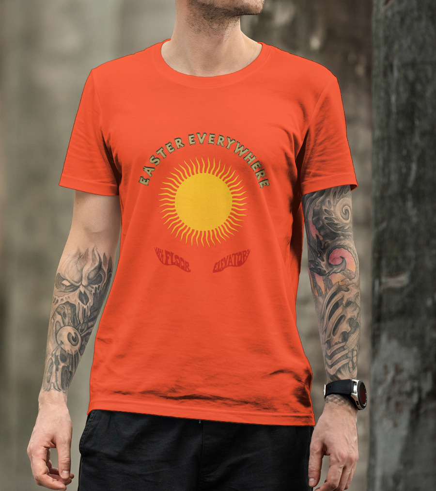 Easter Everywhere 13th Floor Elevators Sunburst Iconic Psychedelic Motif T-Shirt