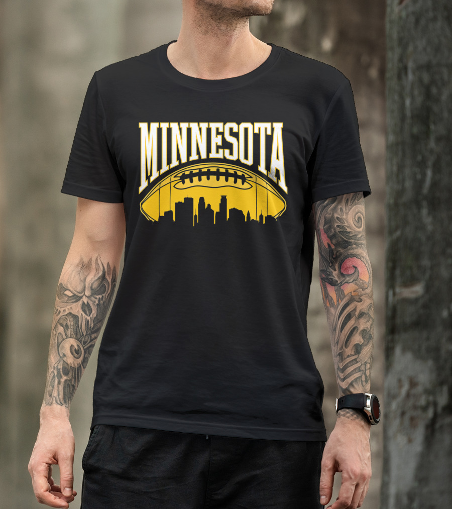 Minnesota Football Skyline Vintage Viking MN T-Shirt