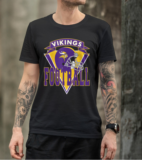 Vikings Football Helmet Badge MN Vikings T-Shirt