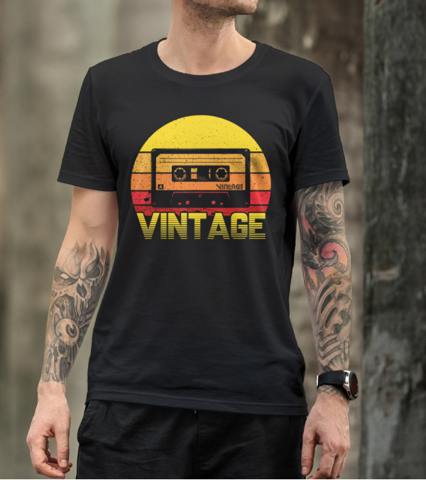 Vintage Cassette Tape Sunset Retro T-Shirt