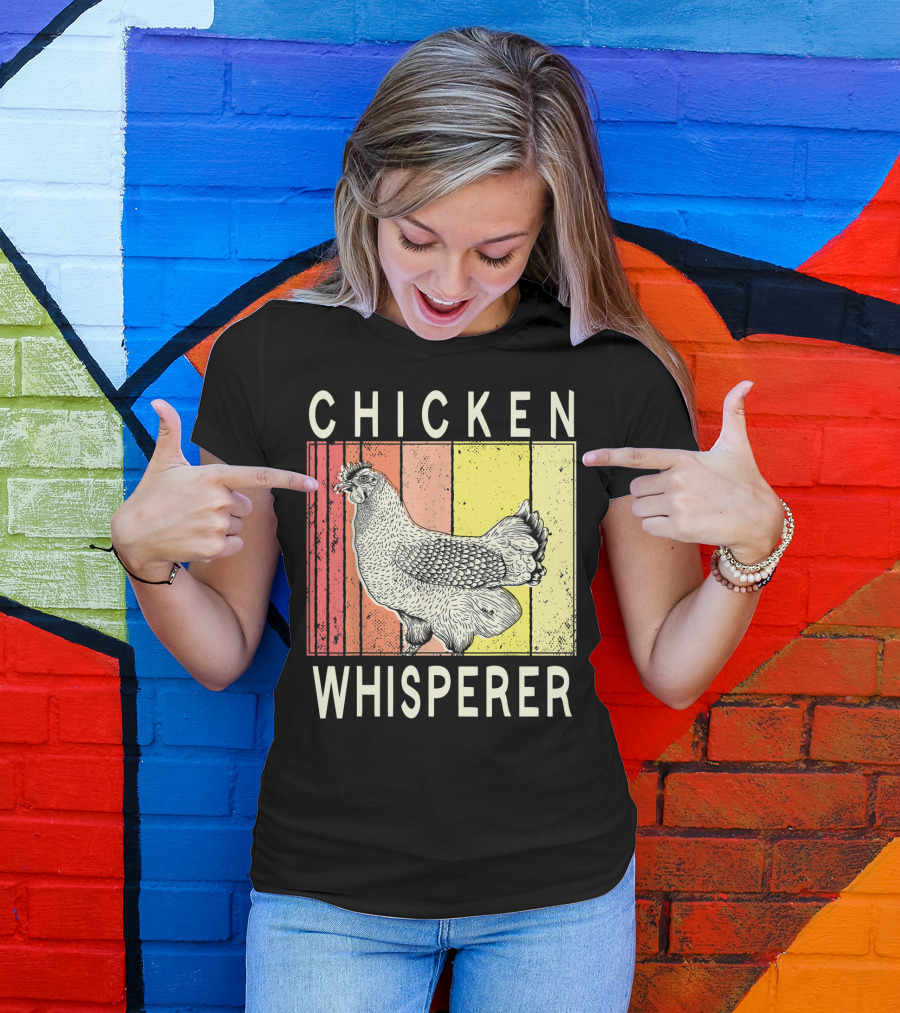 Chicken Whisperer Vintage Illustration For Chicken Farmer Enthusiasts T-Shirt