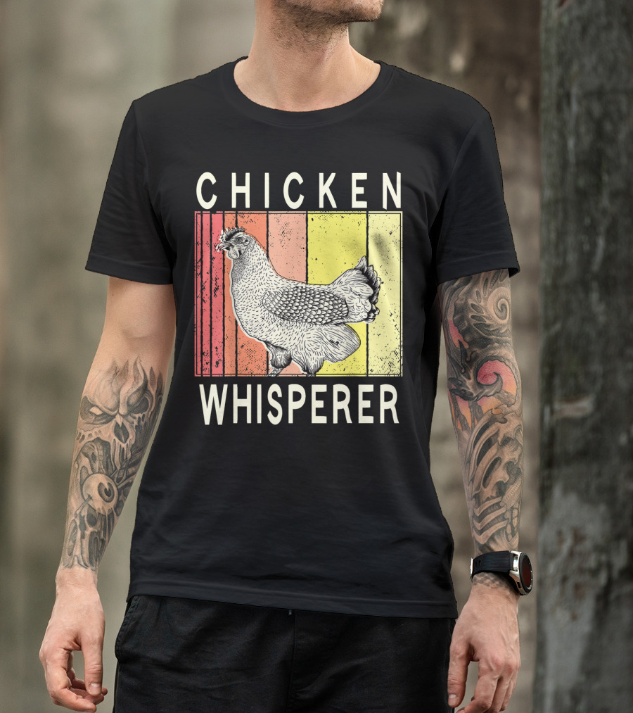 Chicken Whisperer Vintage Illustration For Chicken Farmer Enthusiasts T-Shirt