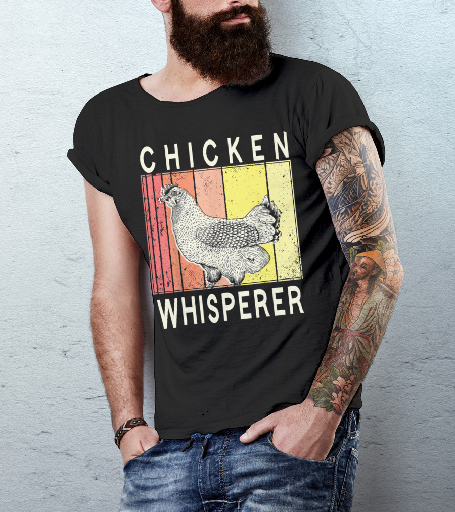 Chicken Whisperer Vintage Illustration For Chicken Farmer Enthusiasts T-Shirt