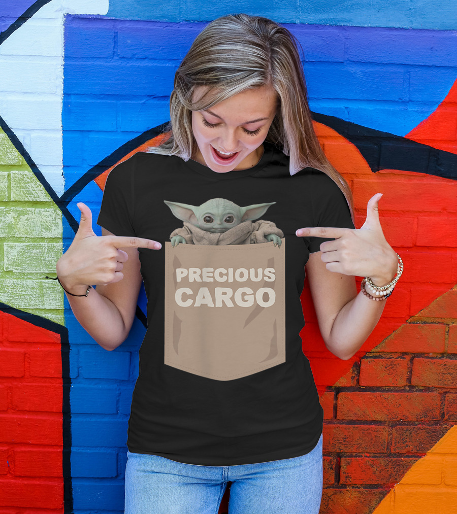 The Child Precious Cargo Pocket Yoda Mandalorian Star Wars Merchandise T-Shirt