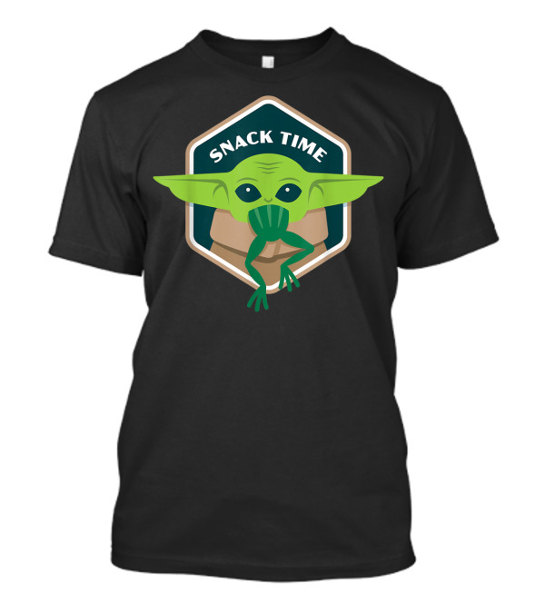 Snack Time The Child Baby Yoda Eating Frogajija T-Shirt