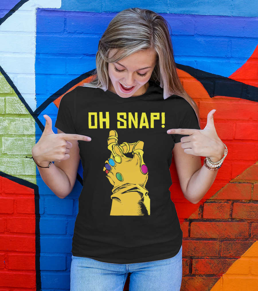 OH SNAP Infinity Gauntlet Glove With Stones T-Shirt