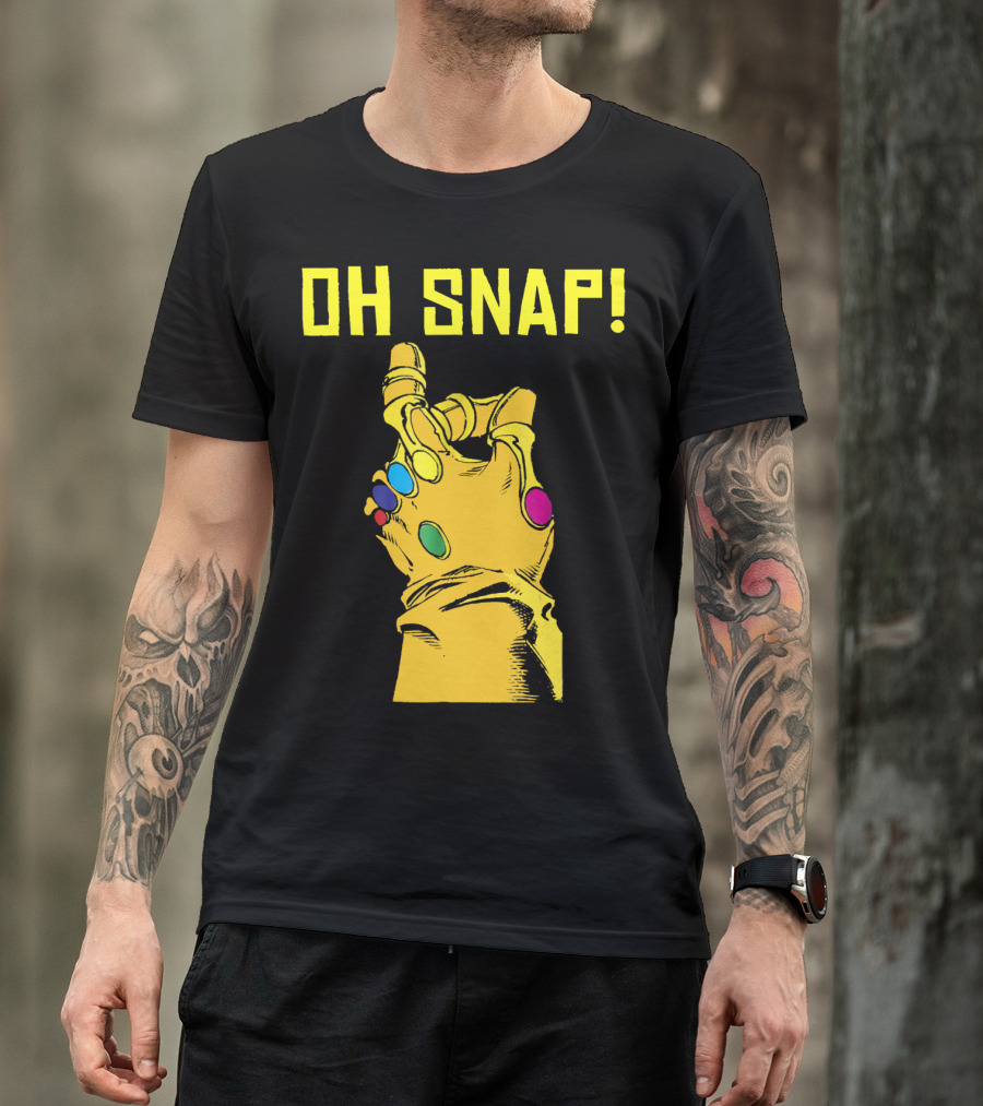 OH SNAP Infinity Gauntlet Glove With Stones T-Shirt