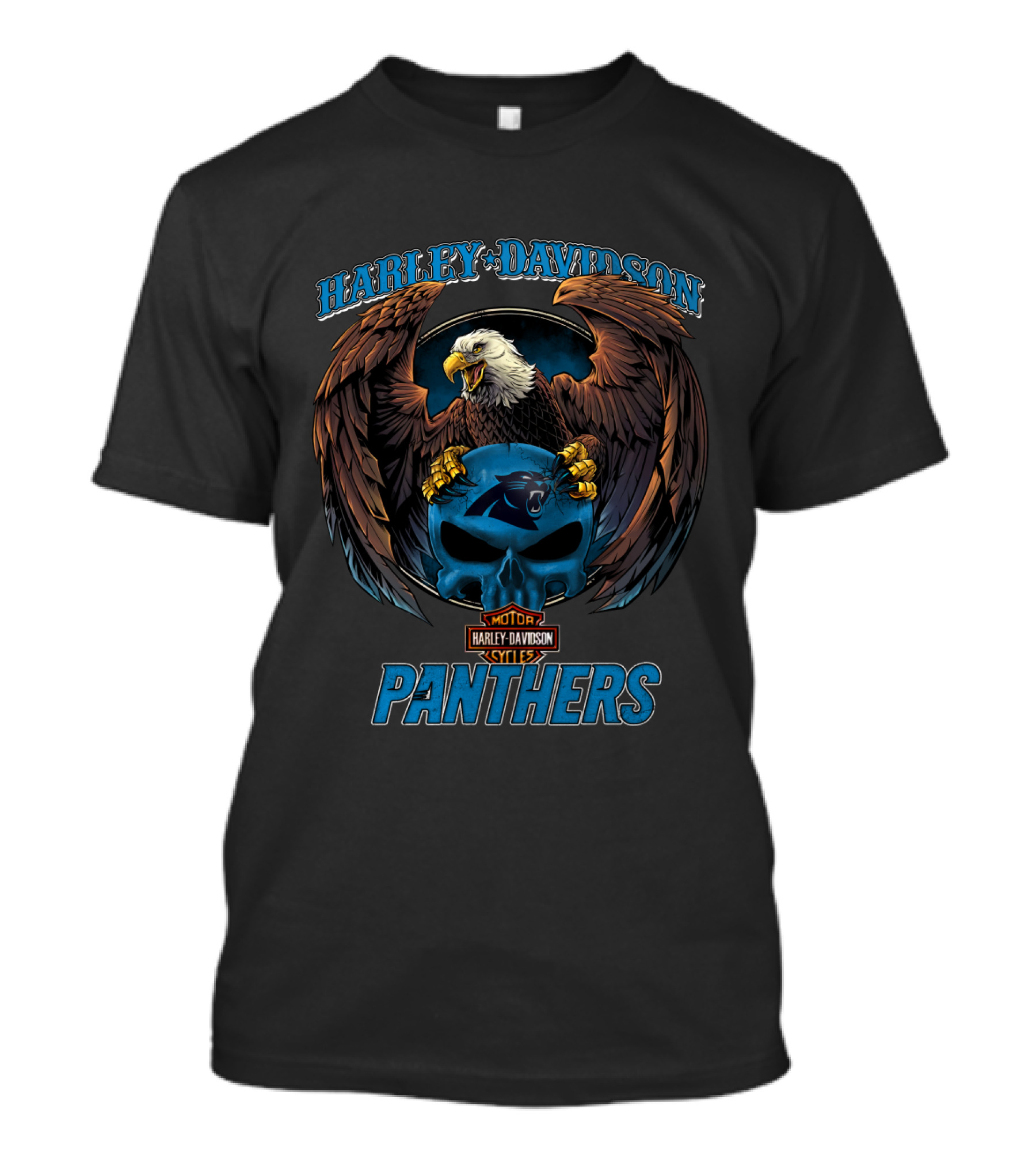 Harley Davidson Motorcycles Panthers Carolina Panthers Eagle T-Shirt