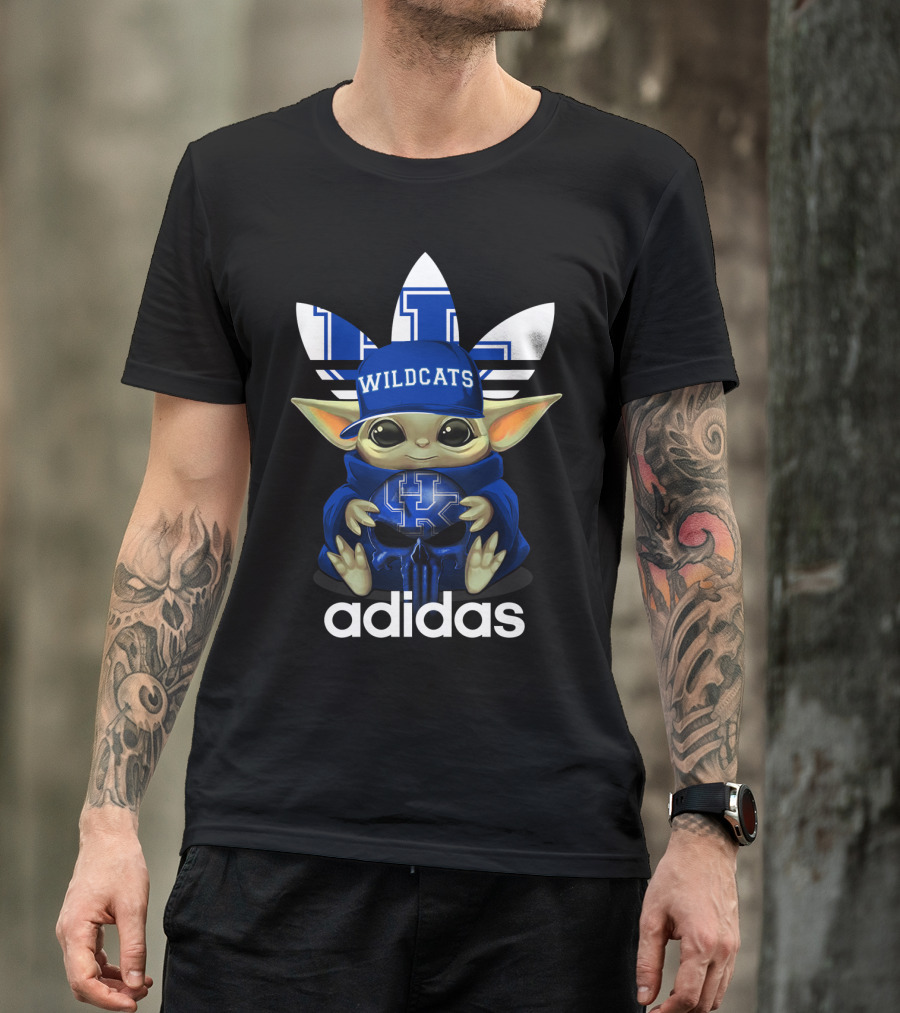 Wildcats Kentucky Yoda UK Logo Triofoil Hat T-Shirt
