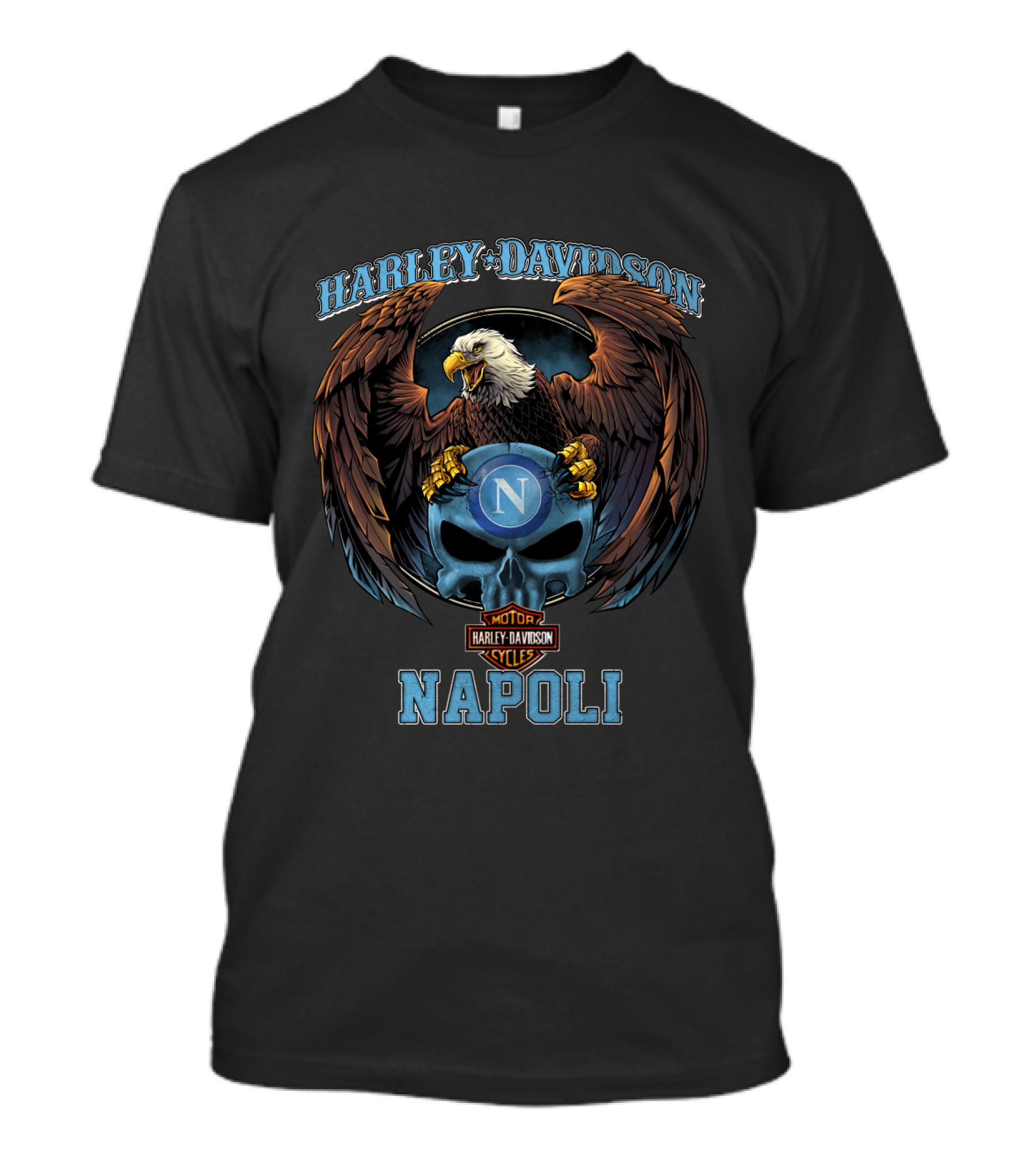 Harley Davidson Napoli Eagle Motor Cycles T-Shirt