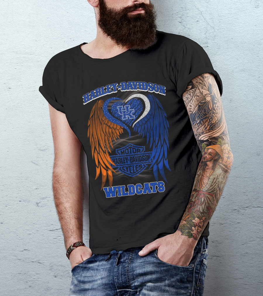 Harley Davidson Kentucky Wildcats Motor Cycles T-Shirt