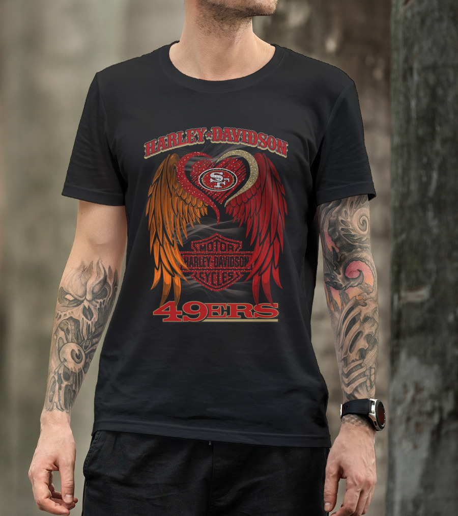 Harley Davidson Motor Cycles San Francisco 49ers T-Shirt
