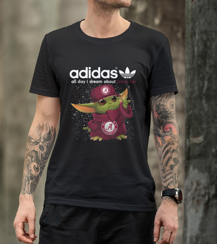 All Day I Dream About Crimson Tide Yoda Alabama T-Shirt