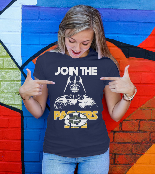 JOIN THE PACKERS SIDE Darth Vader Packers Fan Crossover T-Shirt