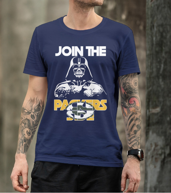 JOIN THE PACKERS SIDE Darth Vader Packers Fan Crossover T-Shirt