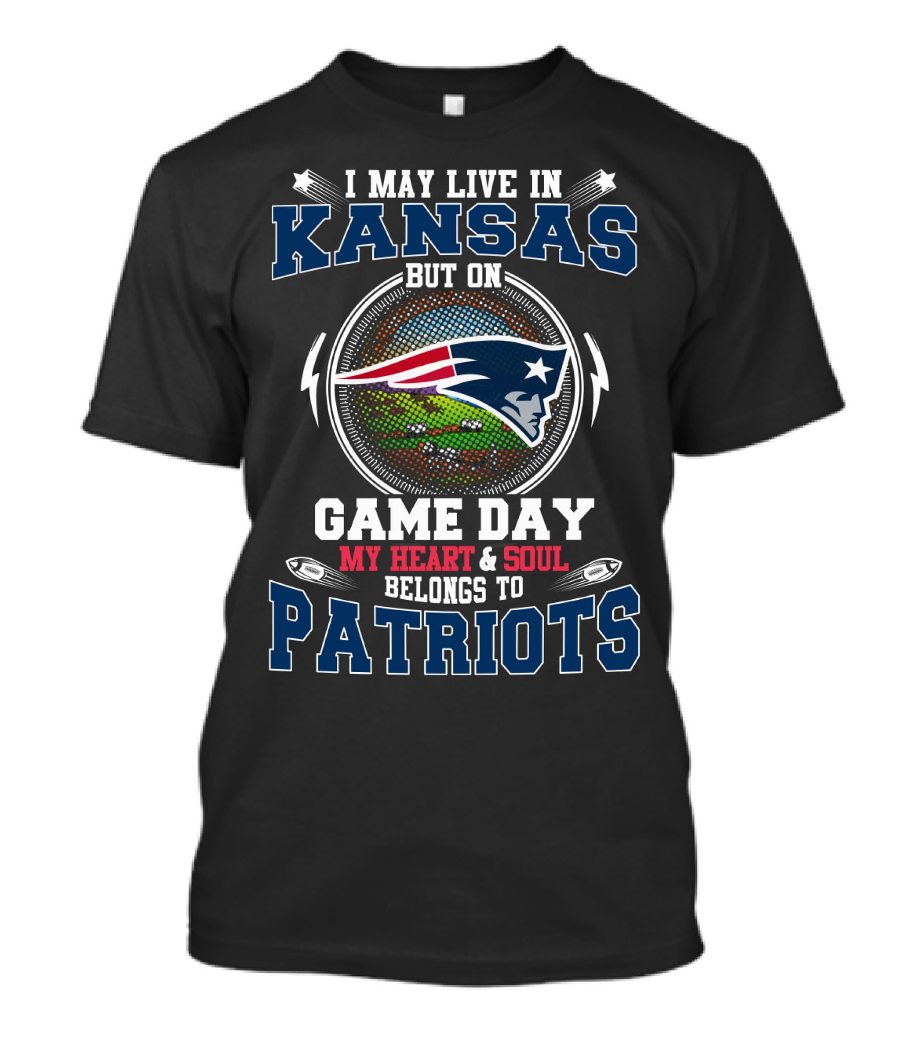Kansas Resident True Patriots Fan Game Day Loyalty T-Shirt