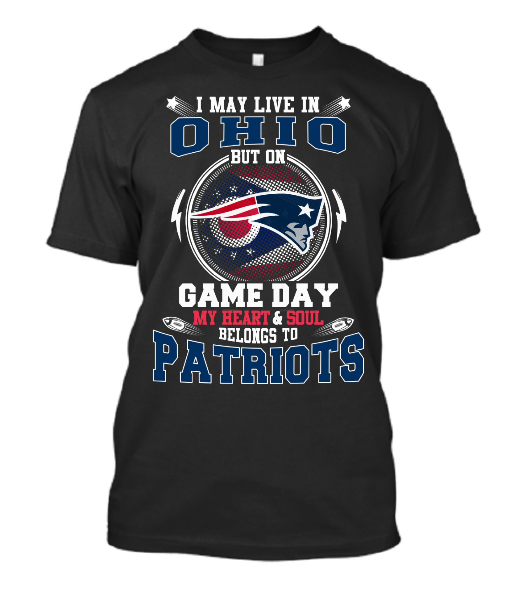 OHIO Game Day My Heart And Soul Belongs To Patriots T-Shirt