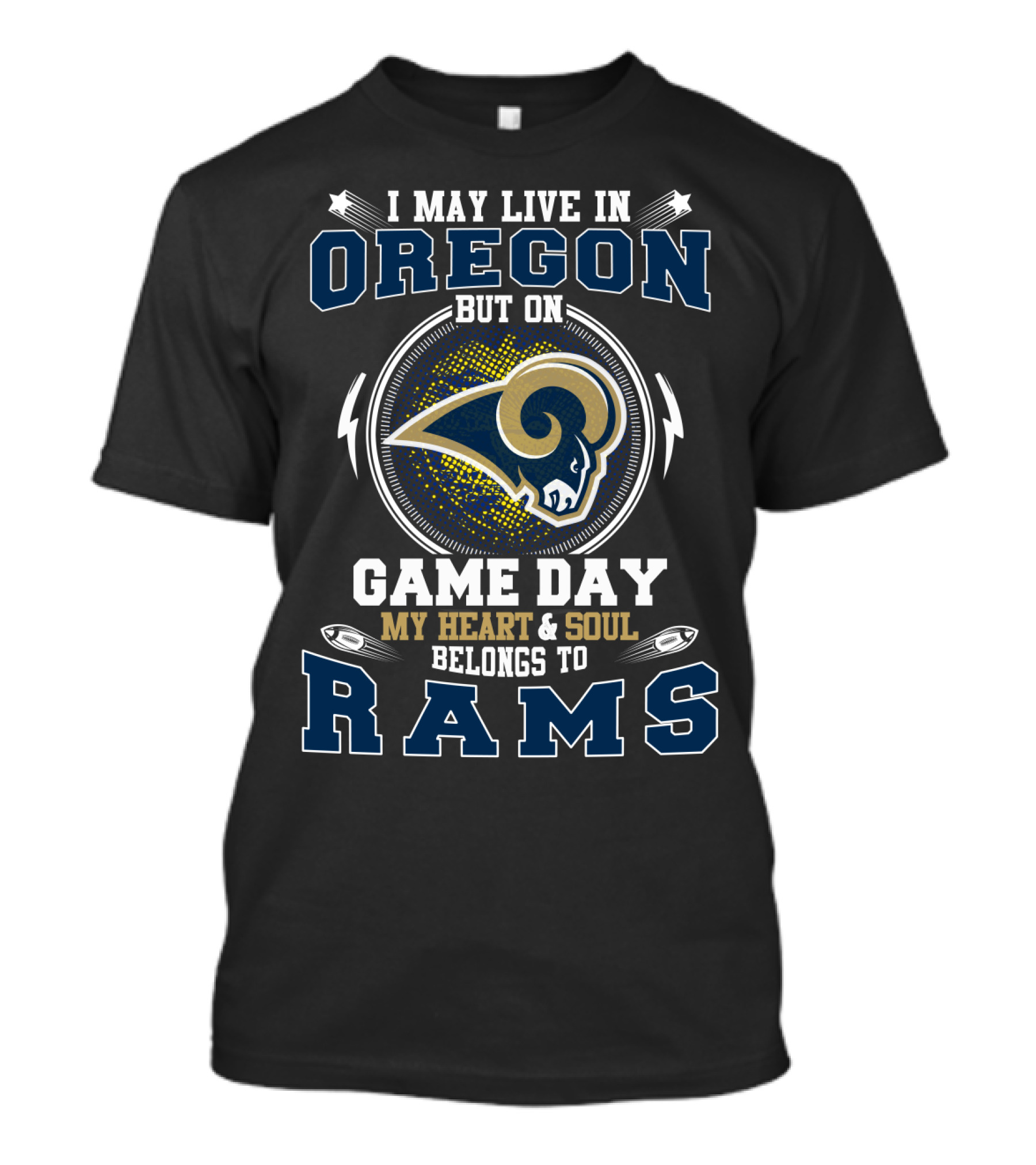 Oregon Game Day My Heart And Soul Belongs To Rams T-Shirt