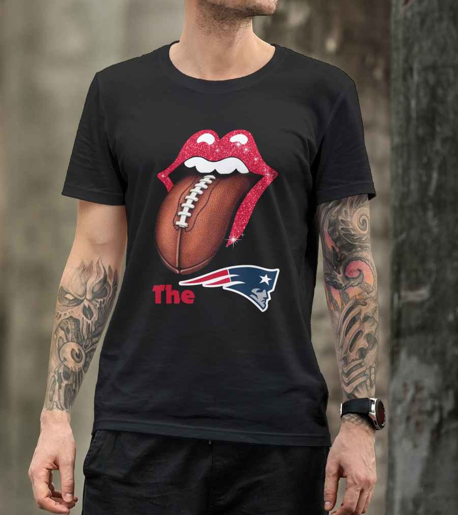 The SMILE Patriots Football Lips Fan T-Shirt